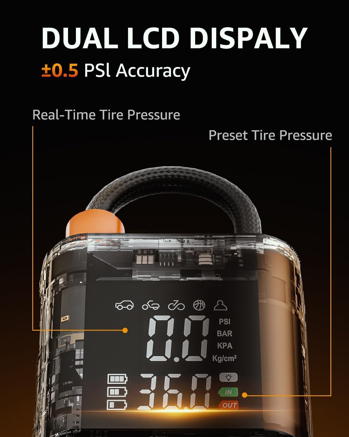 Portable Cordless Tire Inflator Air Compressor 150 PSI Z1342