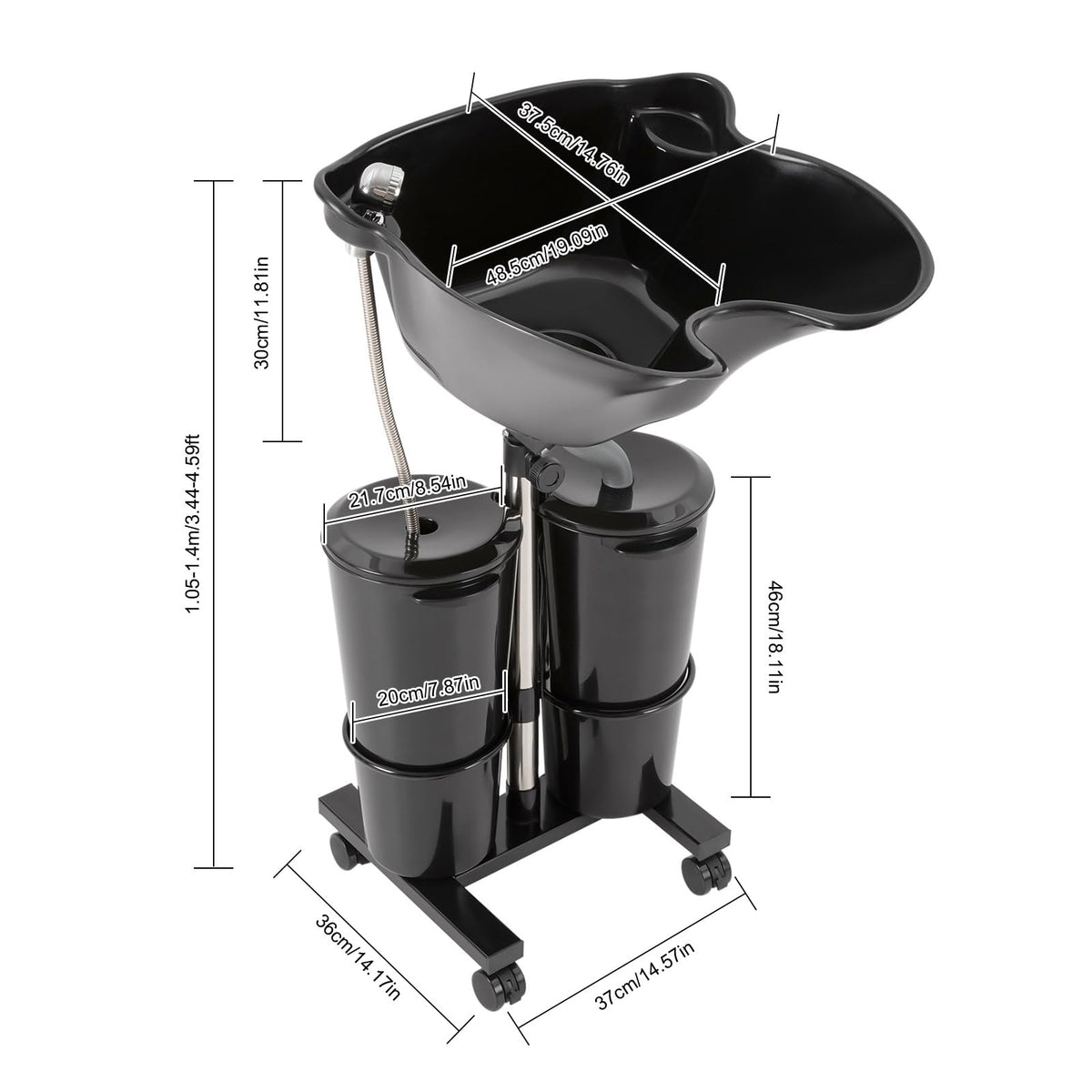 Portable Plastic Shampoo Bowl with Electric Pump R967222
