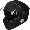 Motorcycle Helmets with Built in Bluetooth Dual Visor Matte Black S A484