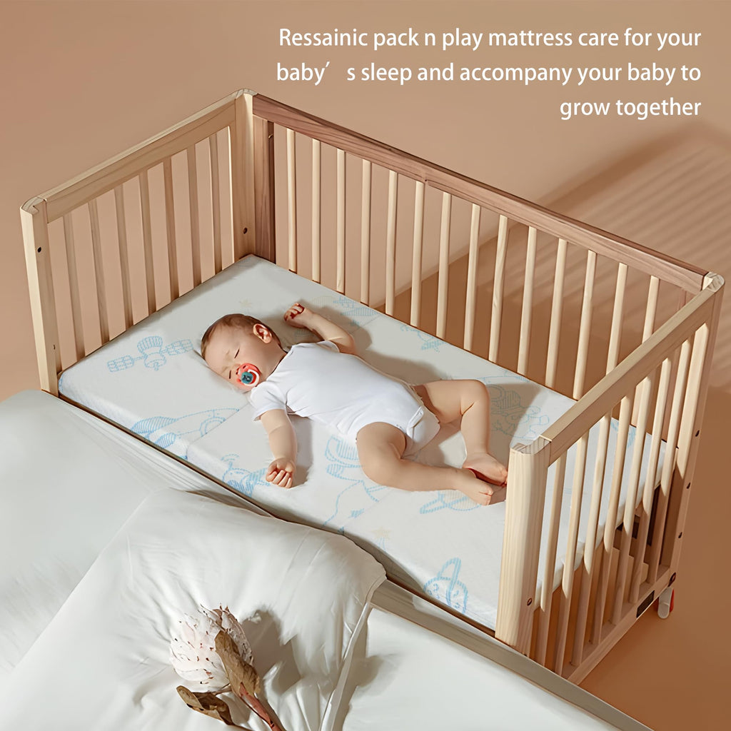 Trifold Portable Pack and Play Mattress Pad with Washable Cover J346