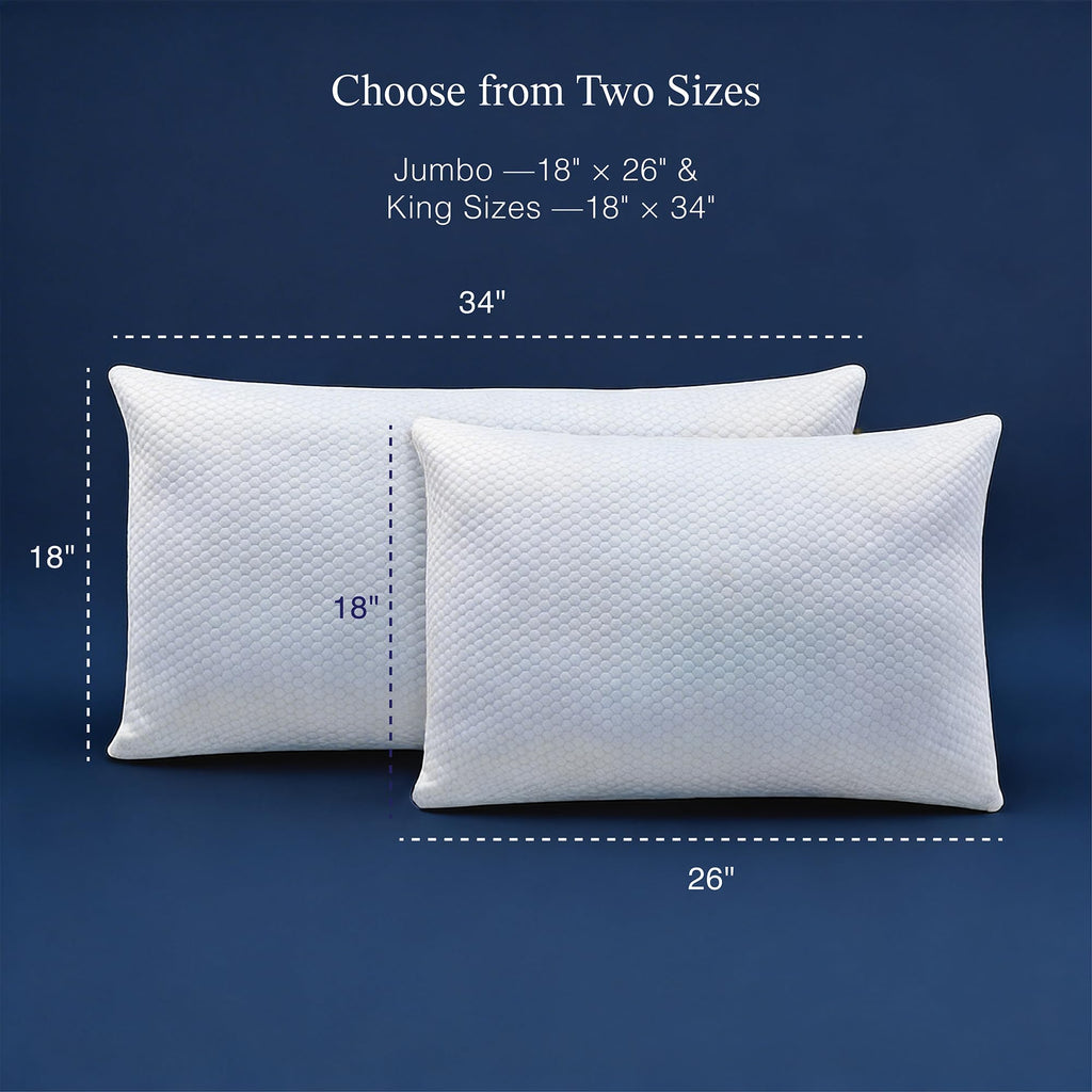 King Size Set of 2 Down Alternative Cooling Pillows F243