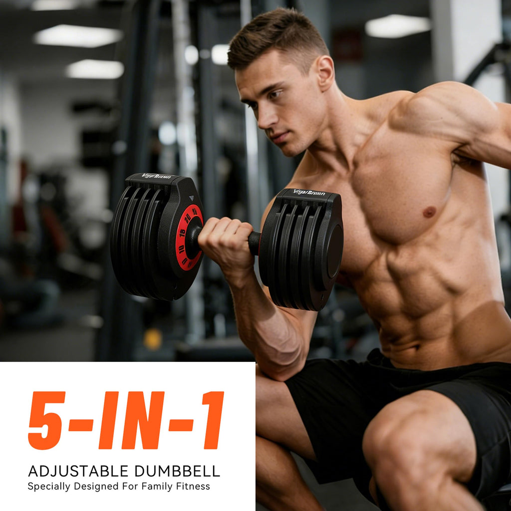 Adjustable Dumbbell Set with Storage Case R983560