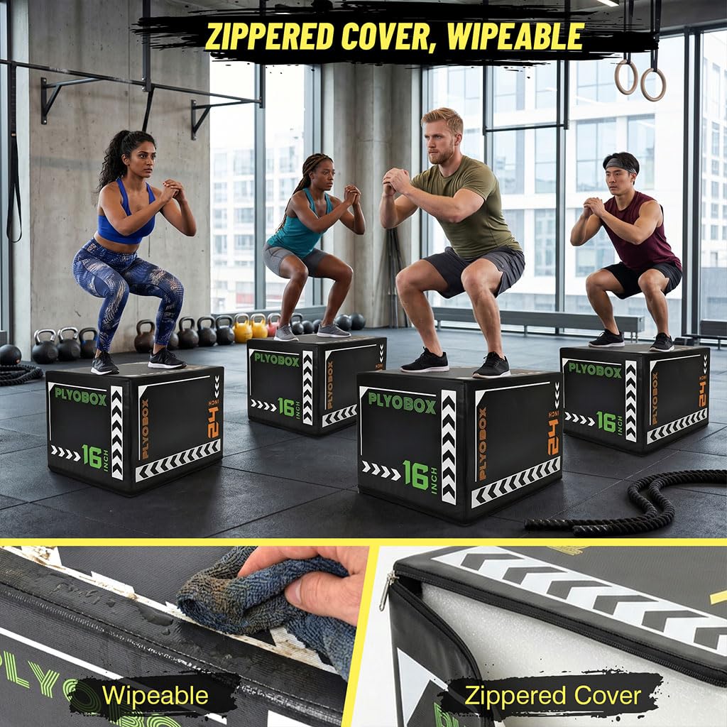 3-in-1 Foam Plyo Box with Non-Slip Cover B5105