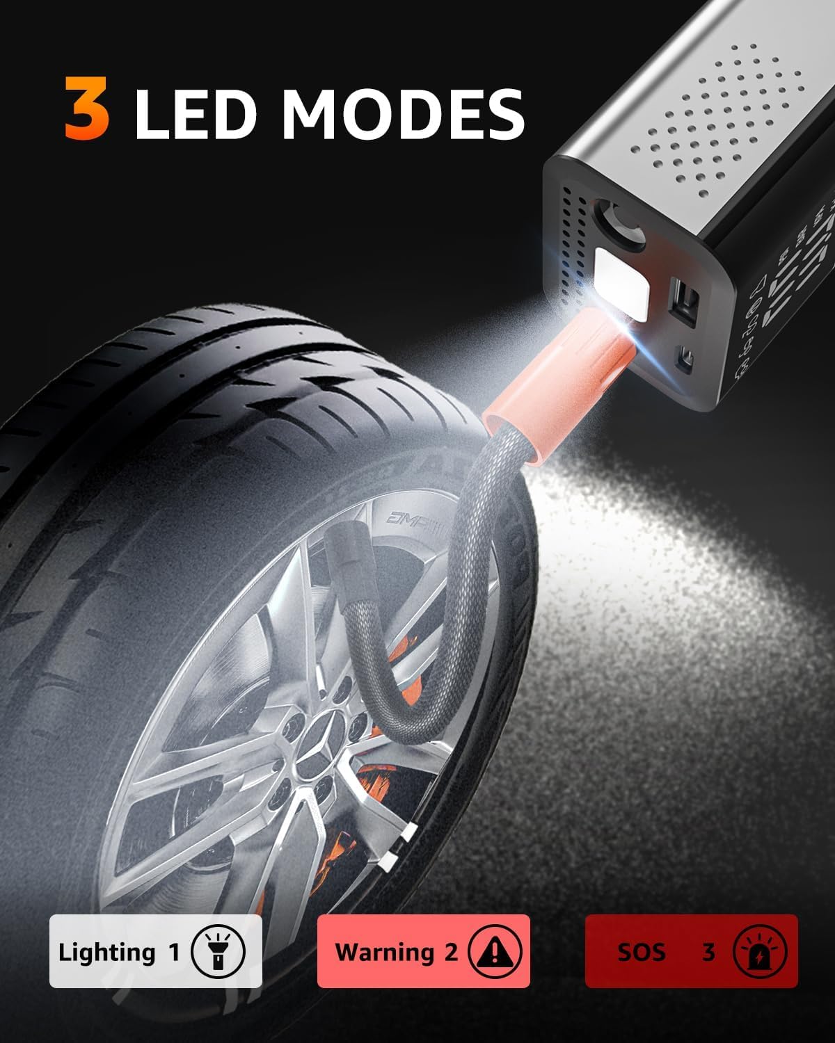 Portable Cordless Tire Inflator Air Compressor 150 PSI Z1342
