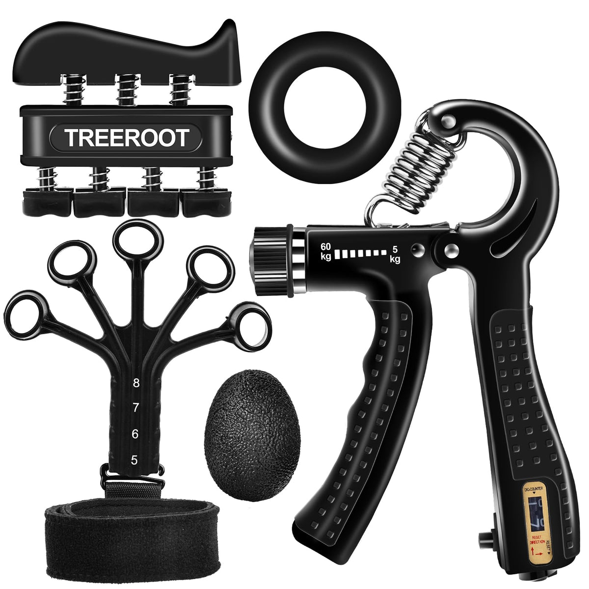 5PCS Grip Strength Trainer Kits I92857