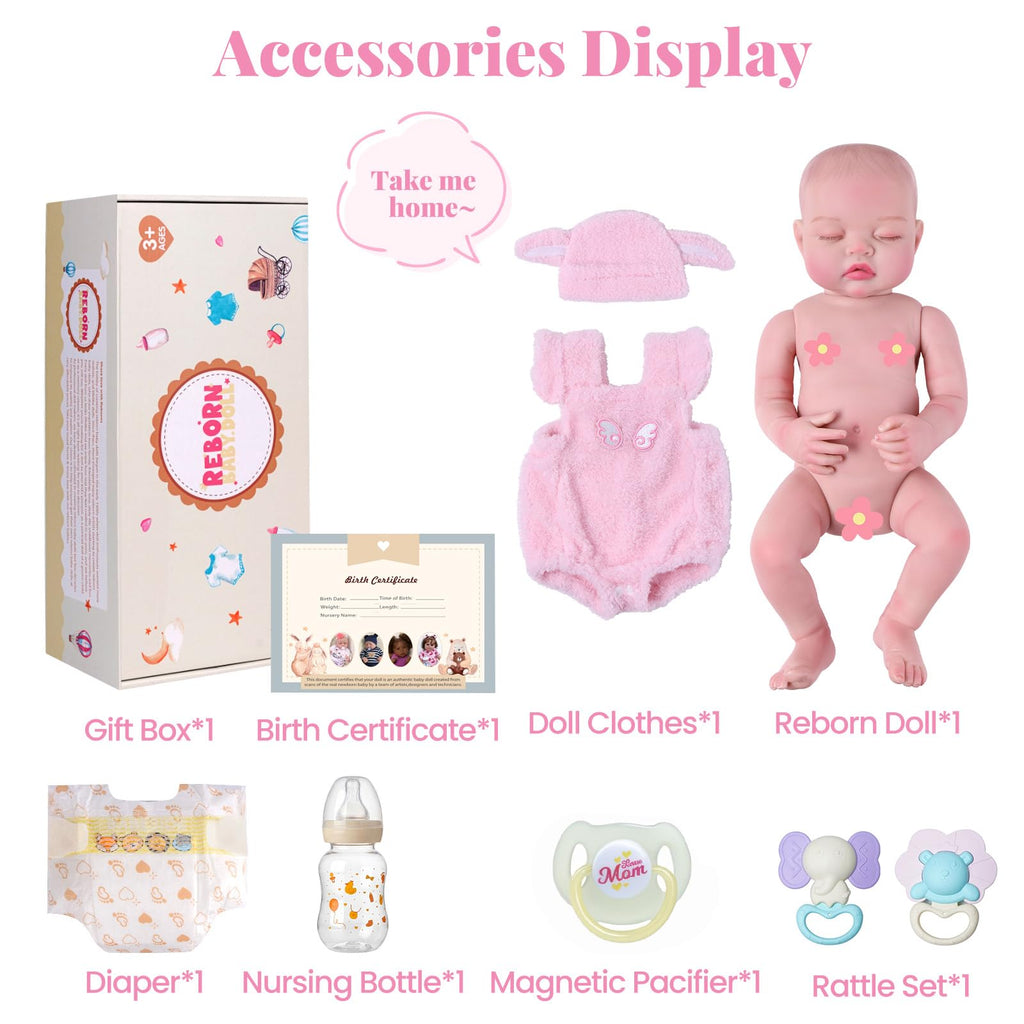 20 Inch Reborn Baby Dolls Girl with Accessories F133