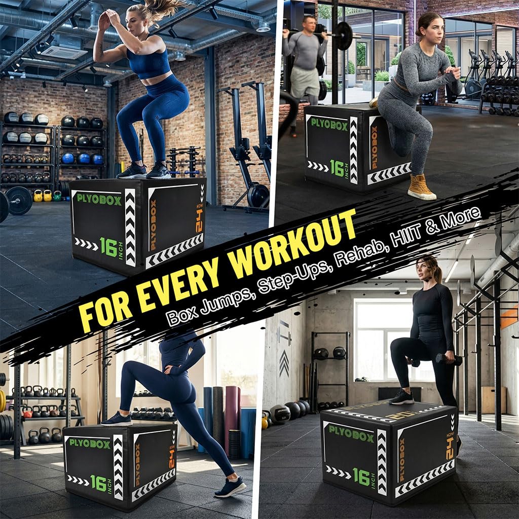 3-in-1 Foam Plyo Box with Non-Slip Cover B5105