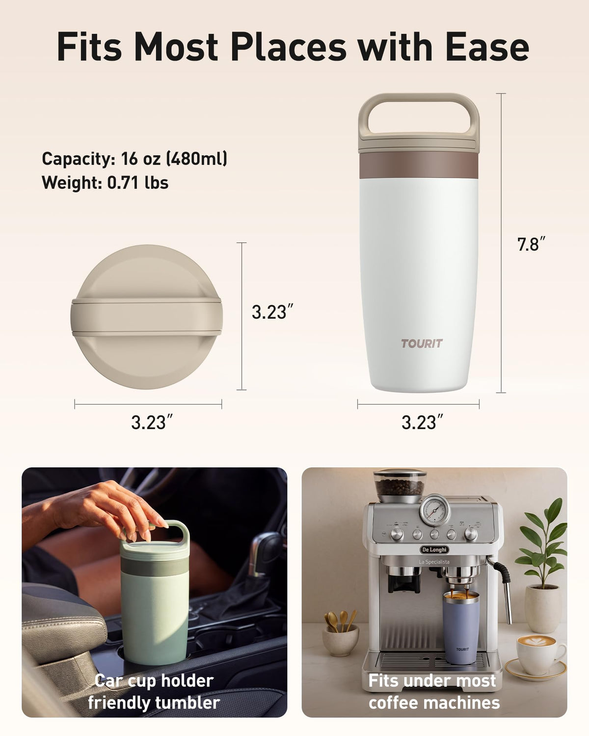 16 oz Leakproof Travel Coffee Mug H3617