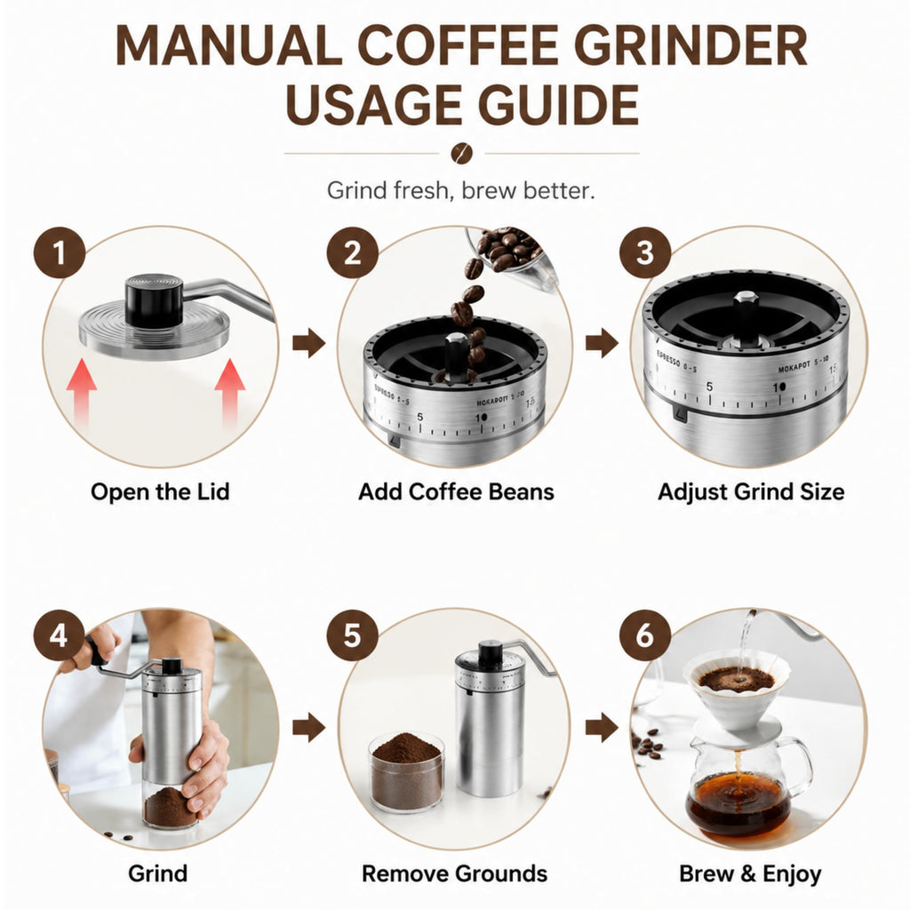 Manual Coffee Grinder with Adjustable Settings N8635
