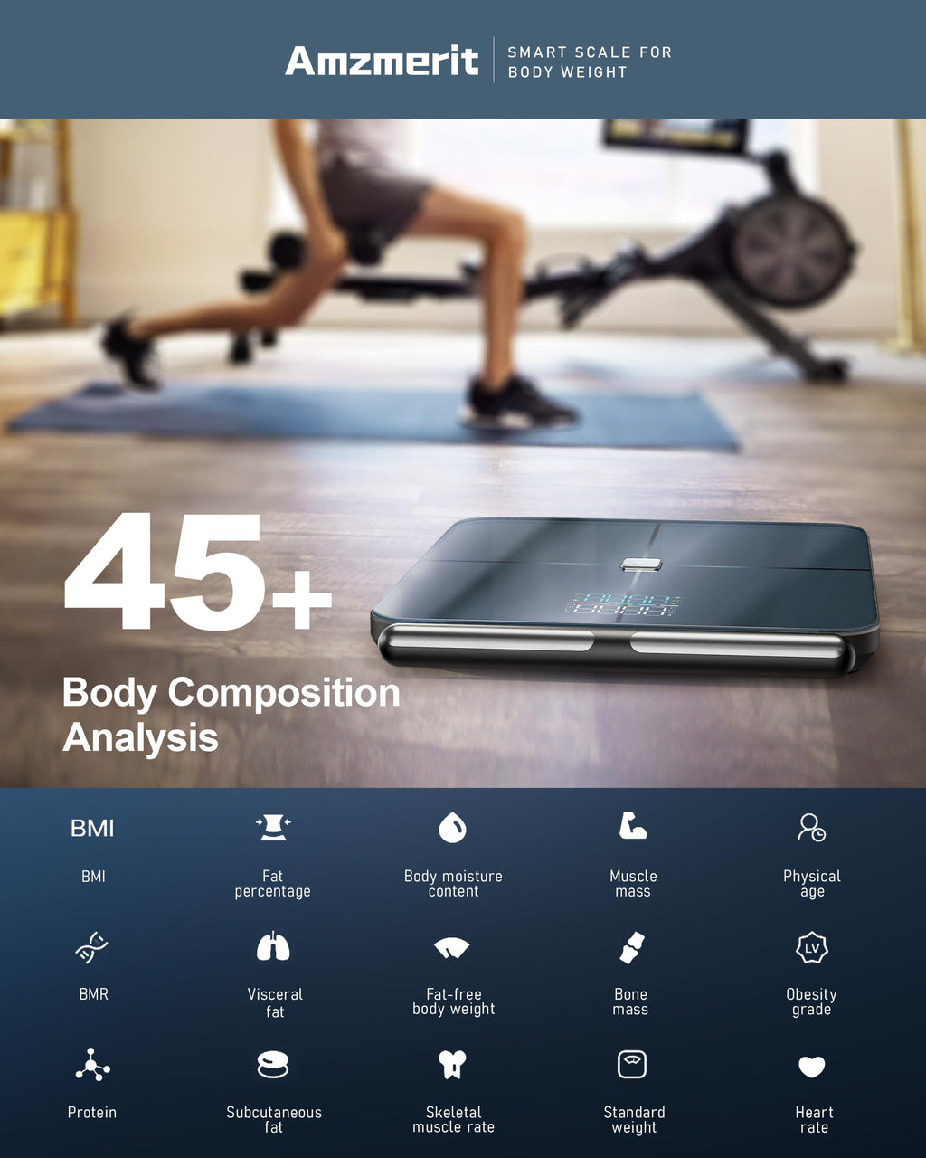 Smart Body Weight Scale with Handle H429