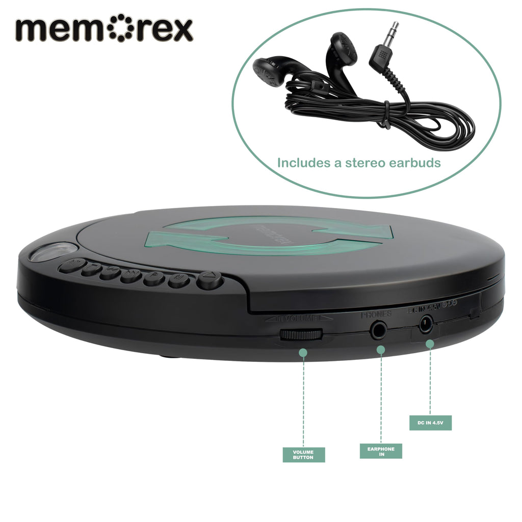 Portable CD Player with Anti-Shock Technology I5738