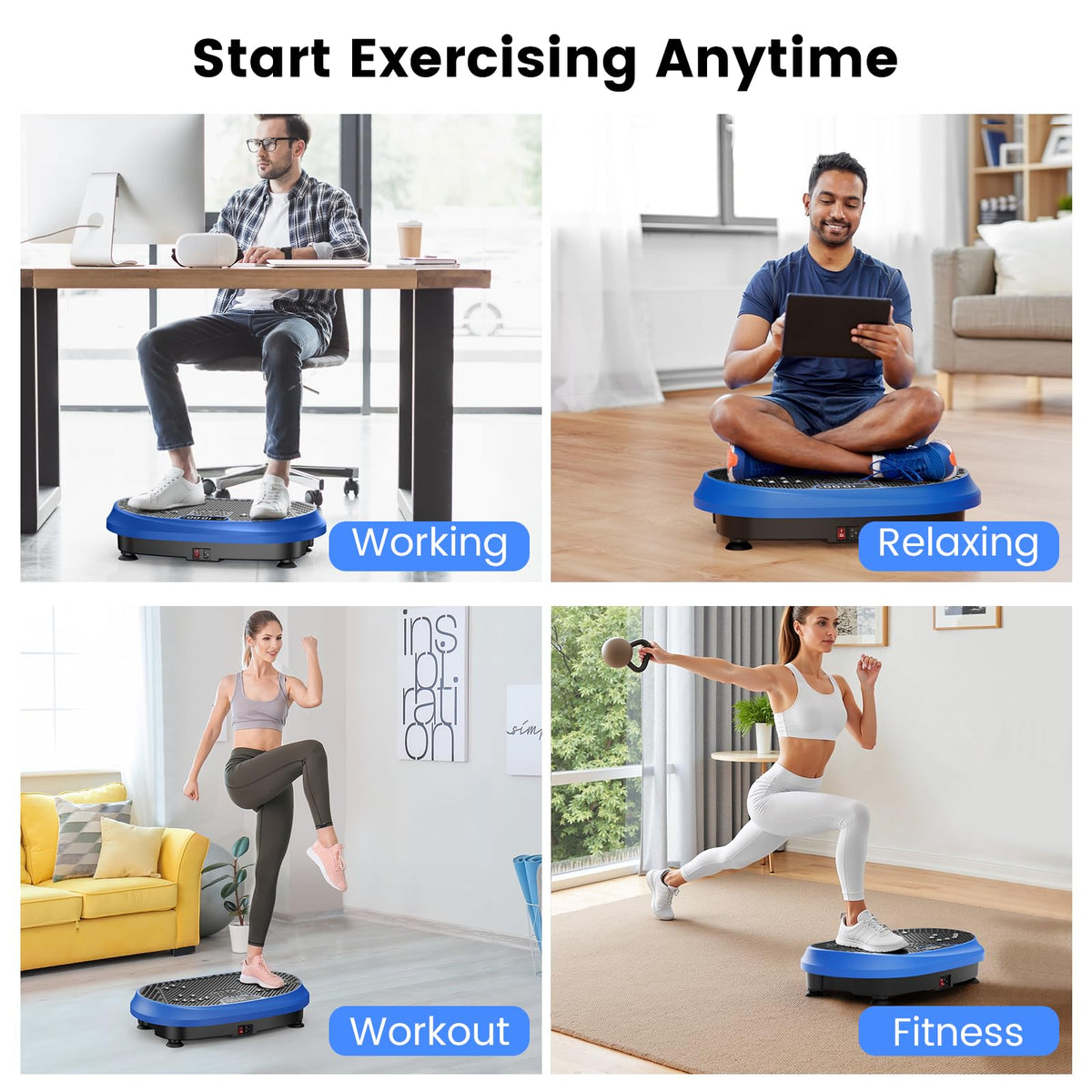 Vibration Plate Exercise Machine 450 lbs Capacity B738