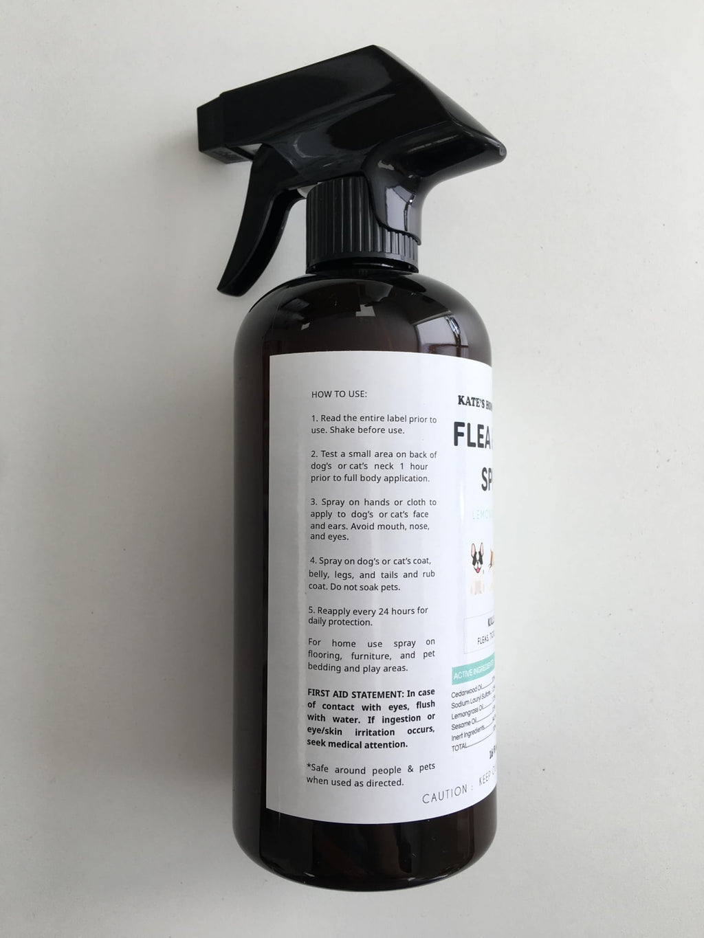 Flea and Tick Spray for Dogs & Cats 16oz V8071