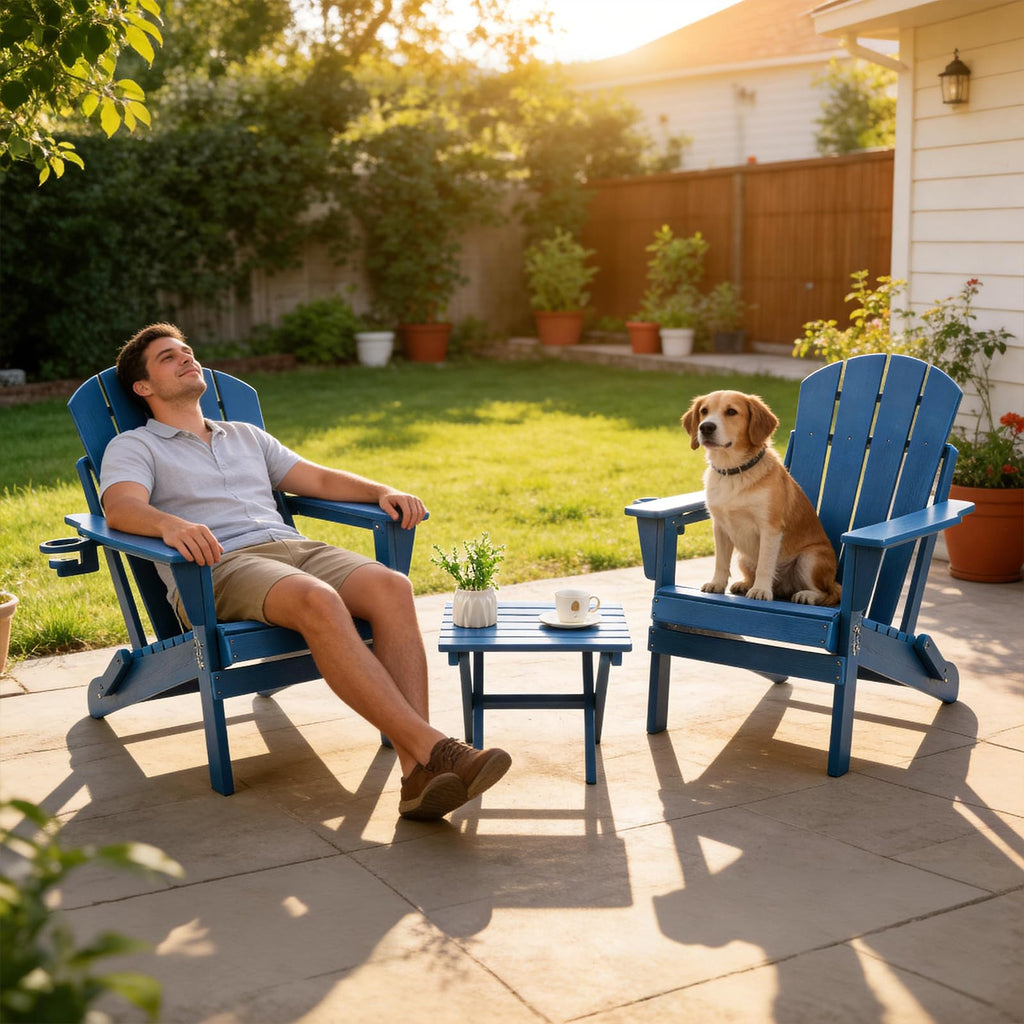 Folding Adirondack Chair with Cup Holders K156873