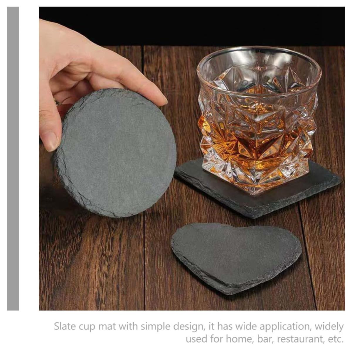 Natural Stone Drink Coasters Set V78626