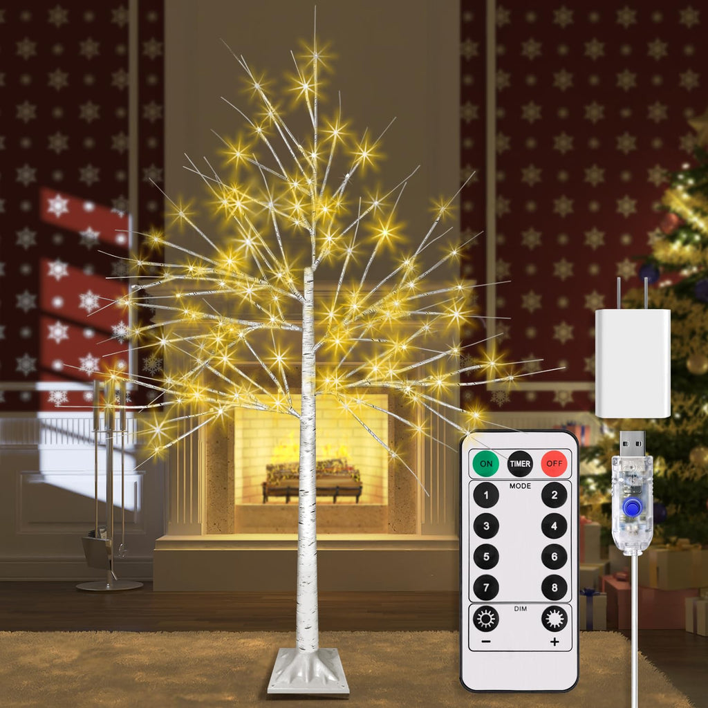 4FT LED Birch Tree with 96 Lights G85631