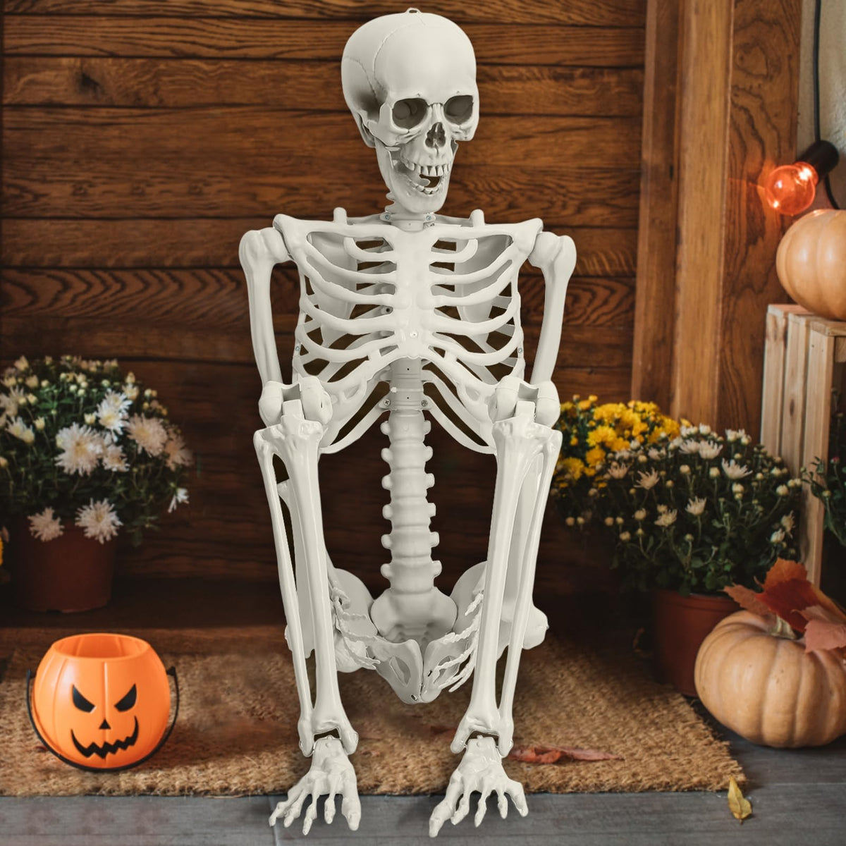 5.4FT Life Size Poseable Human Skeleton Prop D10001