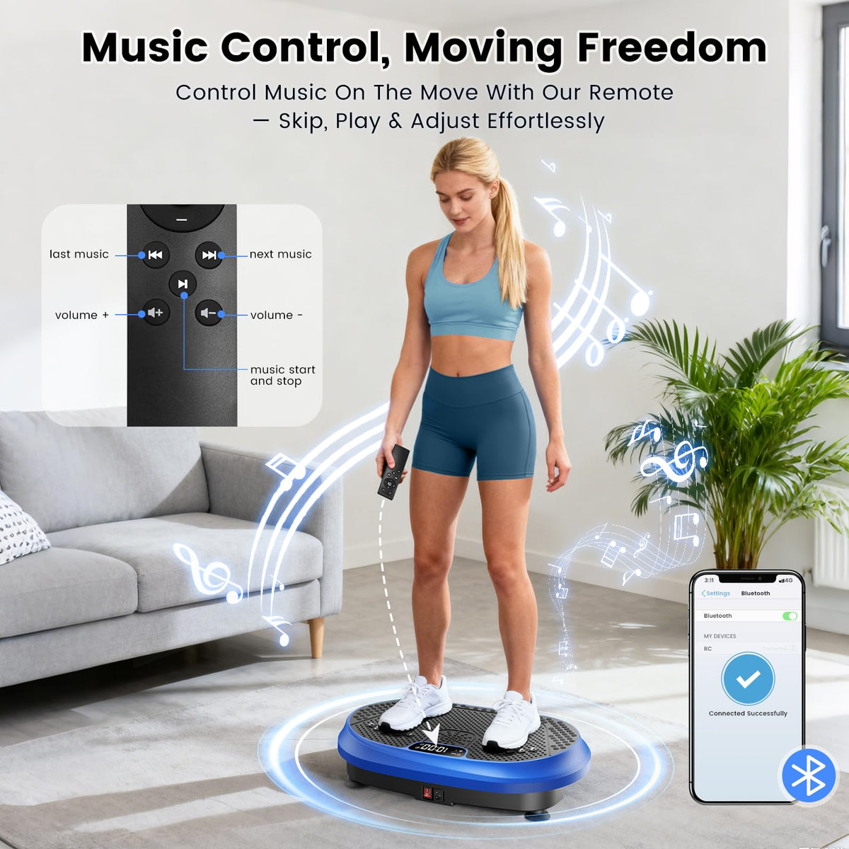 Vibration Plate Exercise Machine 450 lbs Capacity B738