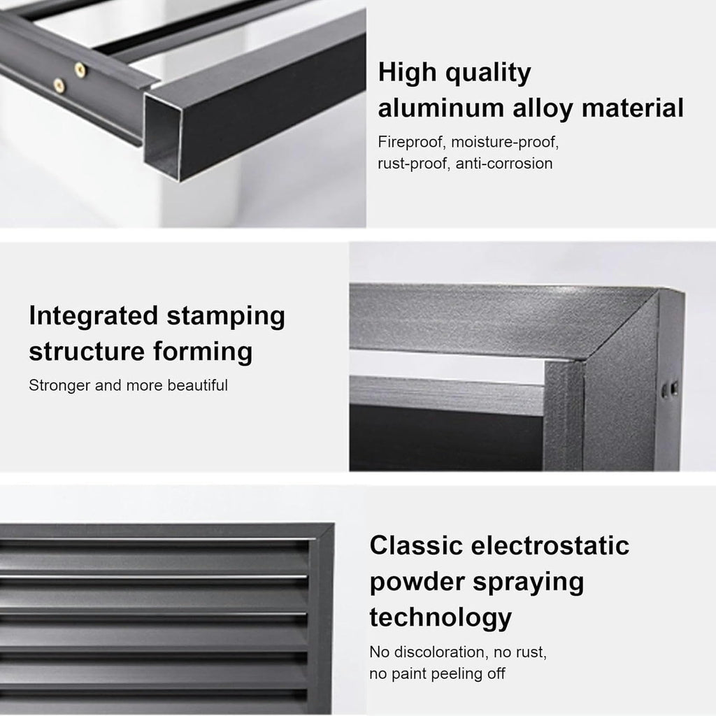Air Conditioner Fence for Outside Units, Mini Split Pipe Cover, Aluminum AC Cover X834964