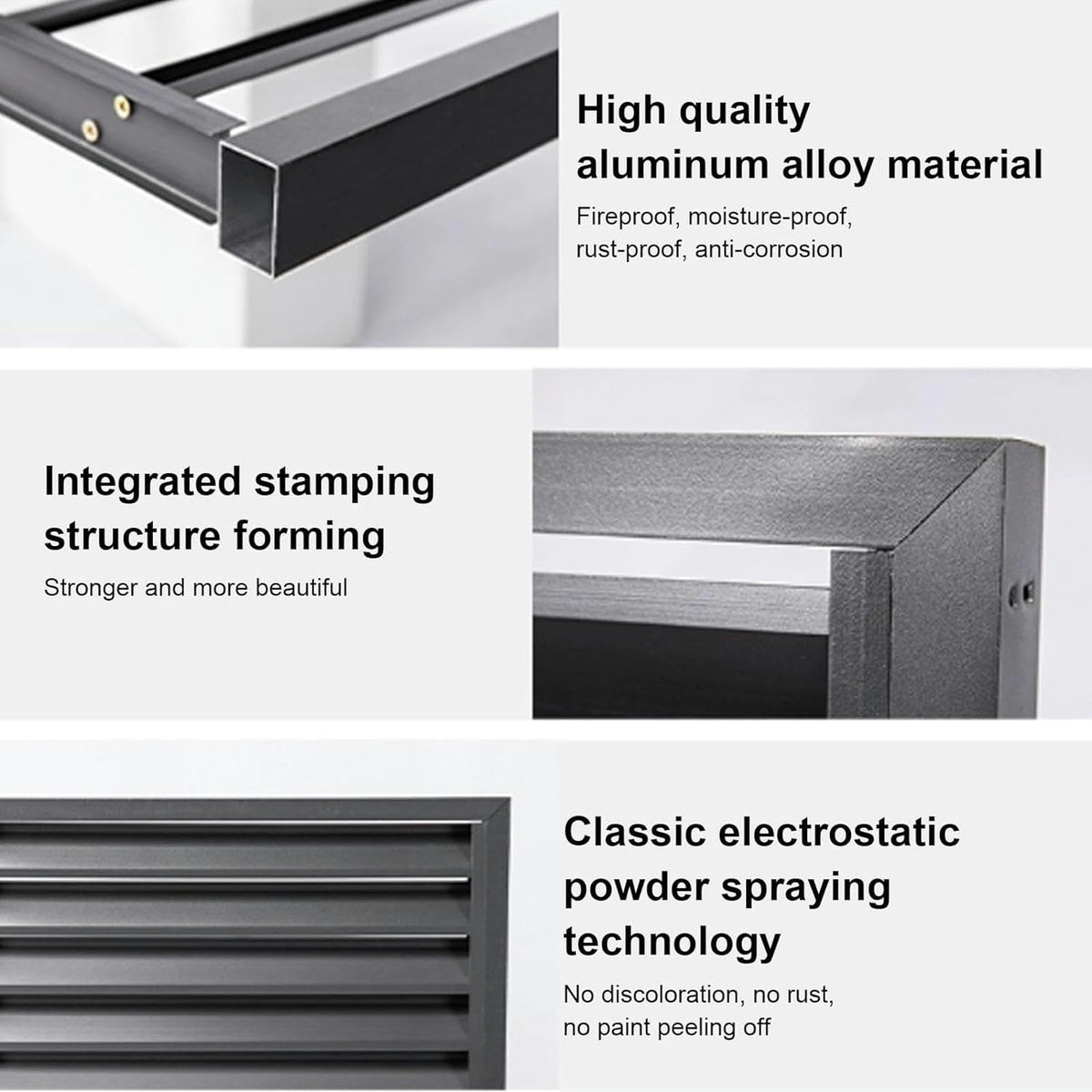 Air Conditioner Fence for Outside Units, Mini Split Pipe Cover, Aluminum AC Cover X834964