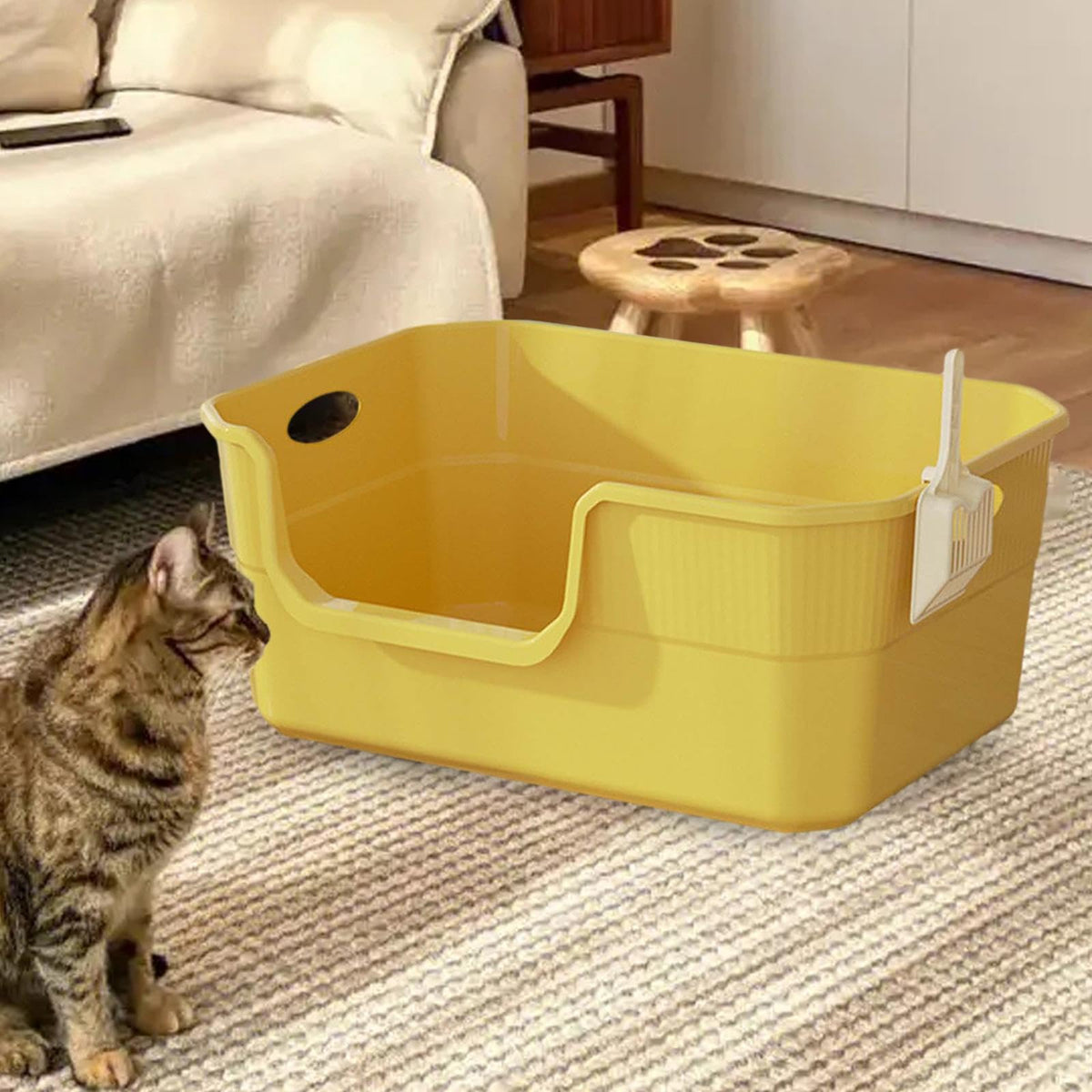 Open Top Cat Litter Tray with High Sides PP Z636