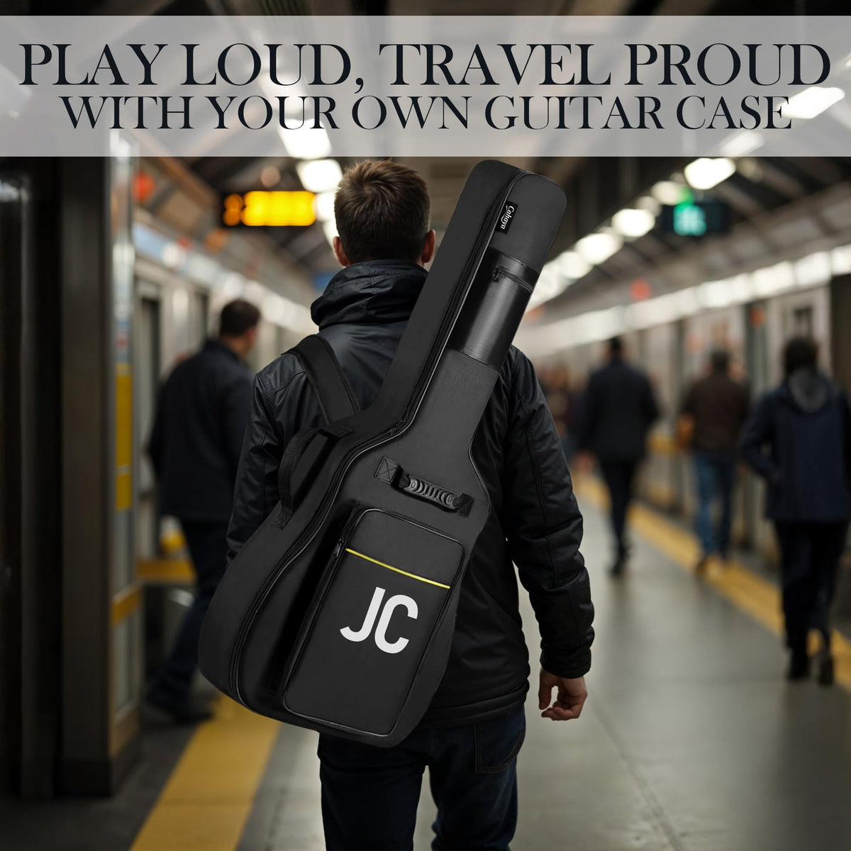 Soft Water Resistant Padded Guitar Gig Bag with Shoulder Straps and Pockets L29432