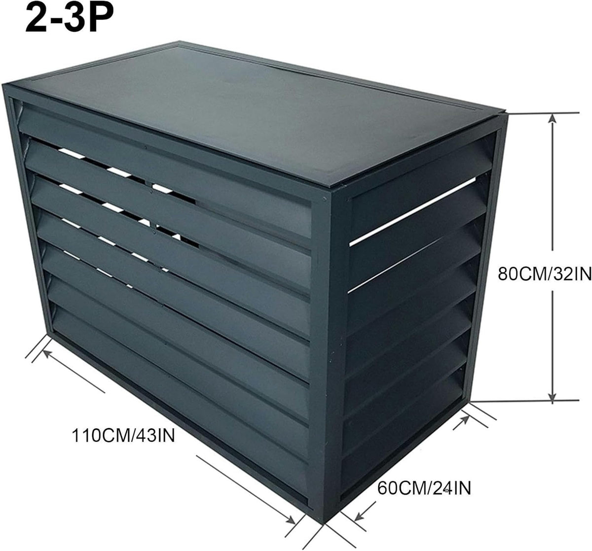 Air Conditioner Fence for Outside Units, Mini Split Pipe Cover, Aluminum AC Cover X834964