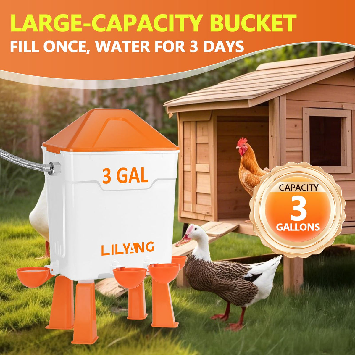 Automatic Chicken Waterer 3 Gallon G32339