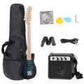 30 Inch Blue Kids Electric Guitar Beginner Kit with Amplifier D86559