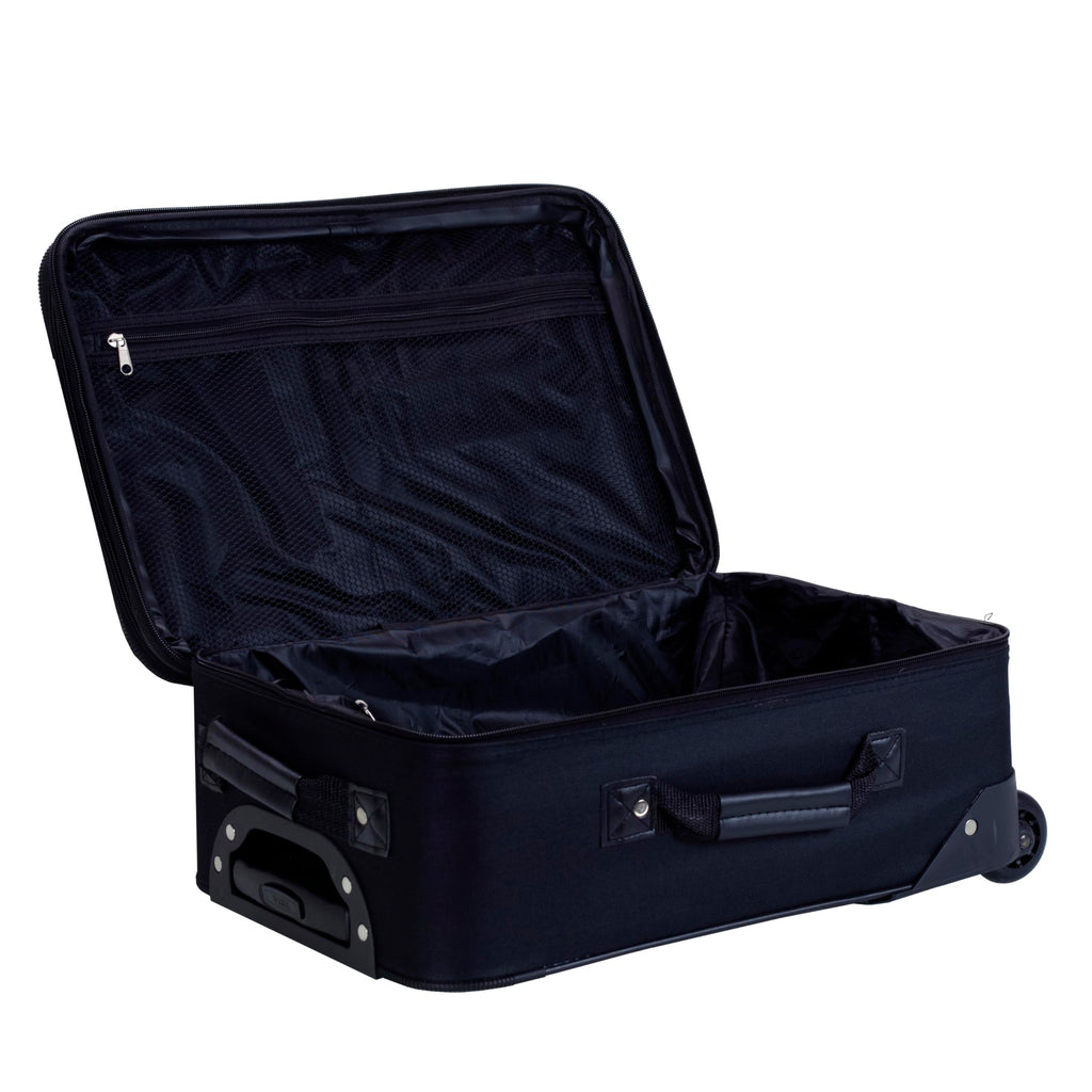 Expandable Softside Upright Luggage Set, Black, 2-Piece (14/19) Z1454