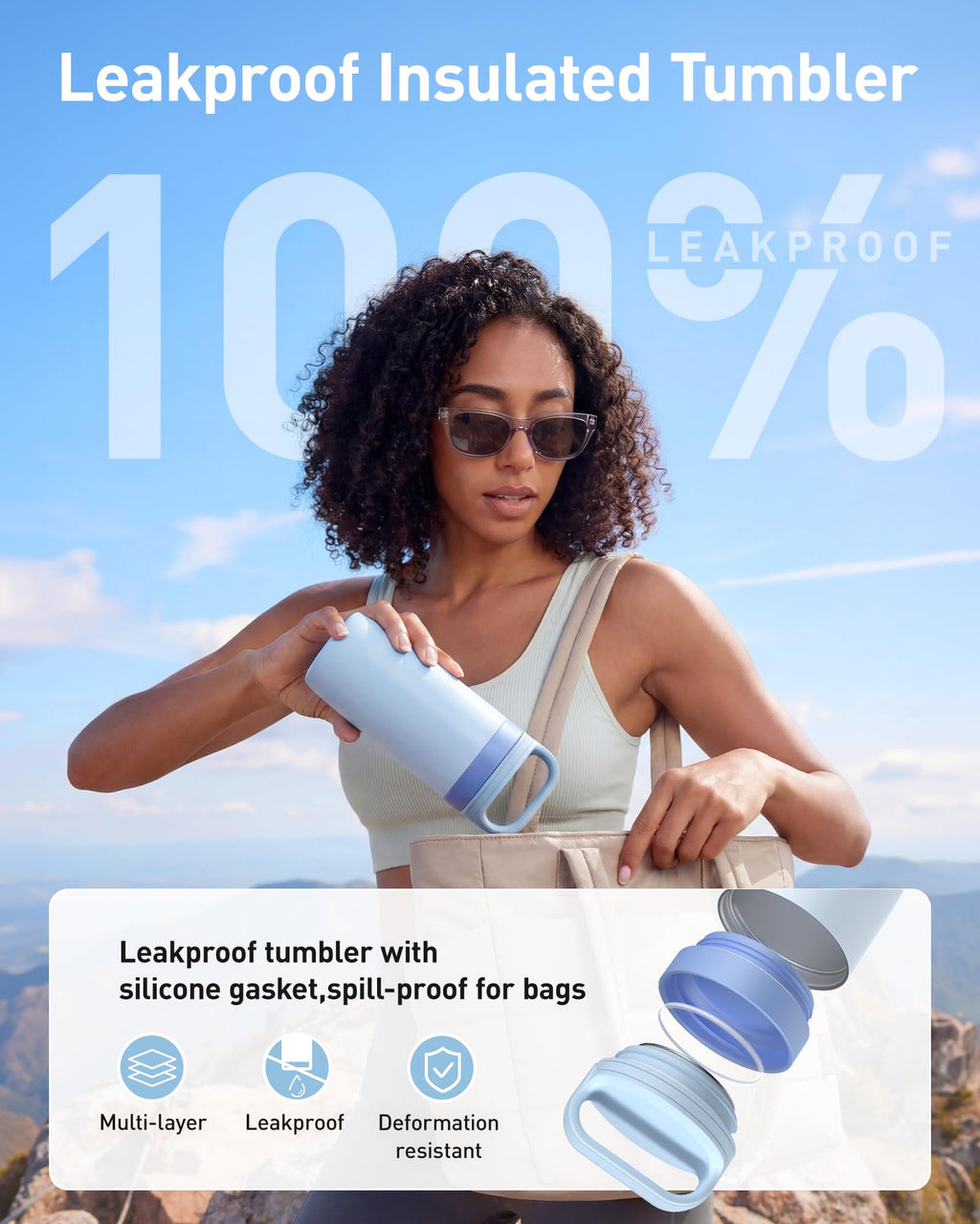 16 oz Leakproof Travel Coffee Mug H3617