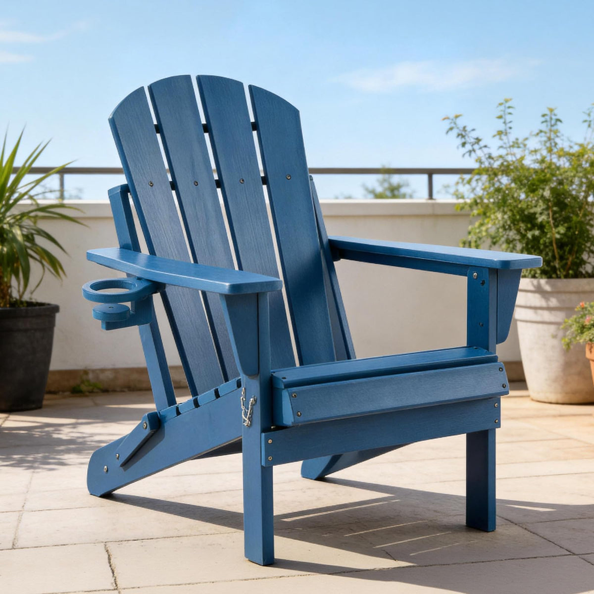Folding Adirondack Chair with Cup Holders K156873