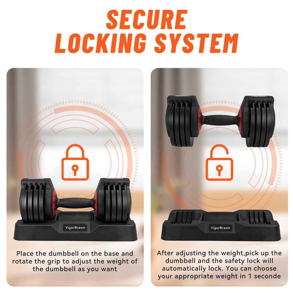 Adjustable Dumbbell Set with Storage Case R983560