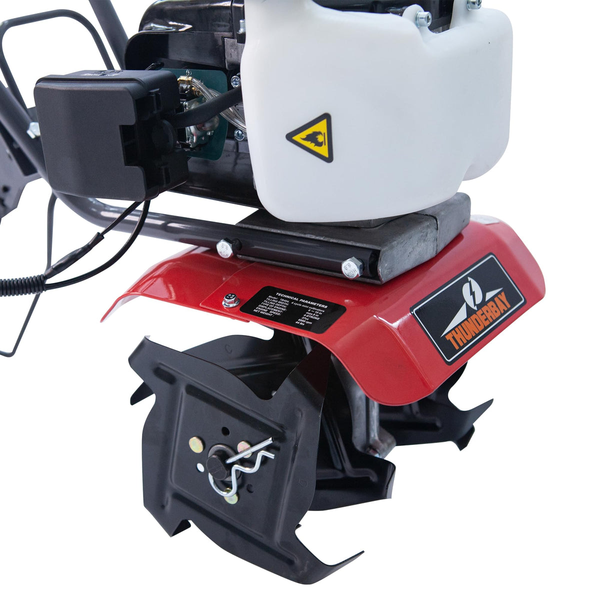 52cc Gas Powered Tiller with 4 Steel Tines Y308598