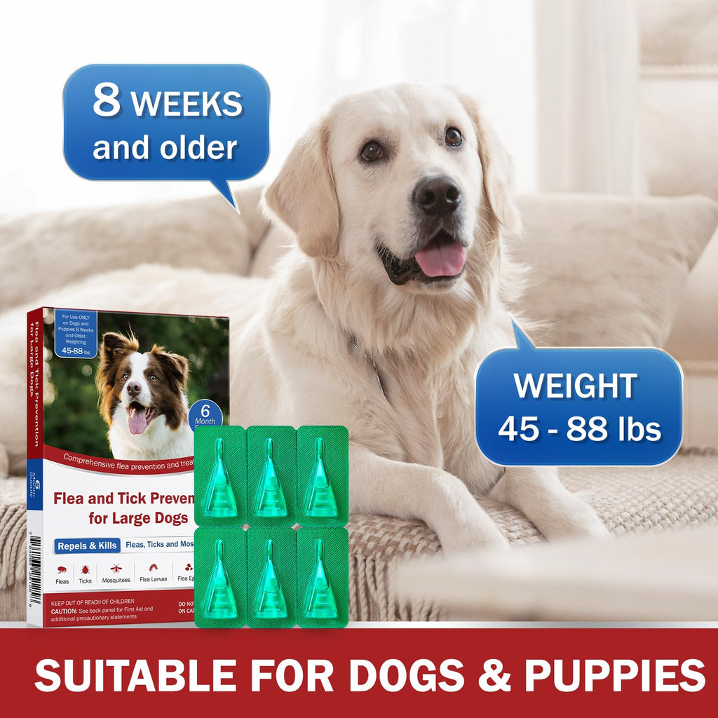 Flea and Tick Prevention for Large Dogs 45 to 88 lbs Y8503