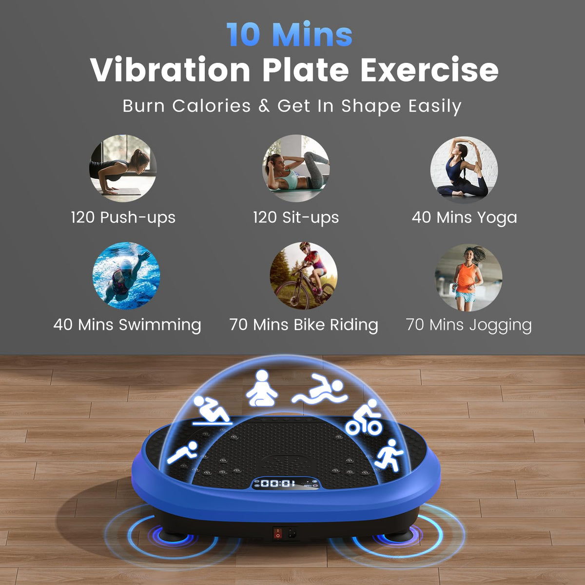 Vibration Plate Exercise Machine 450 lbs Capacity B738