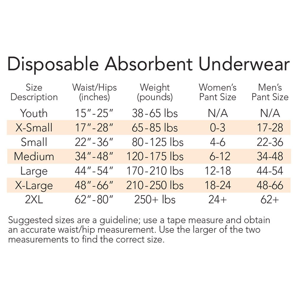 XL Absorbent Underwear E645