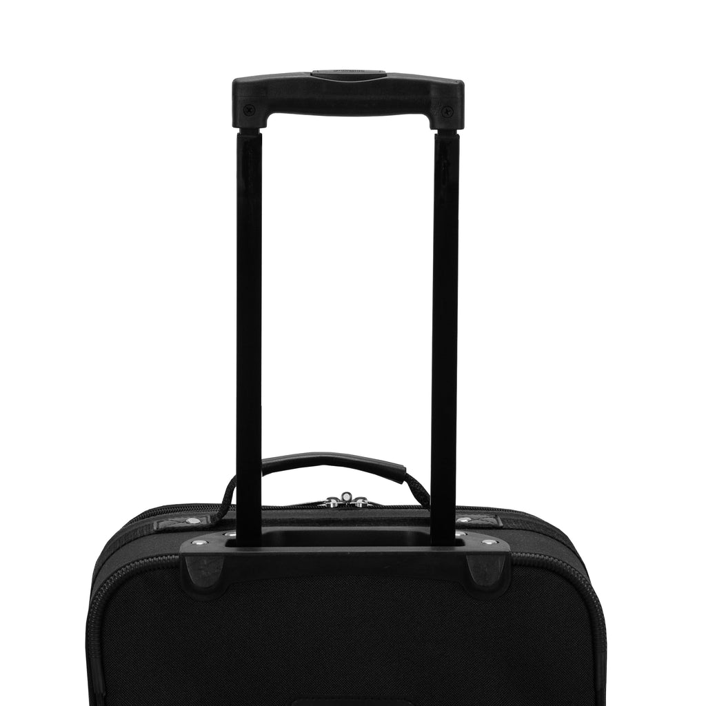 Expandable Softside Upright Luggage Set, Black, 2-Piece (14/19) Z1454