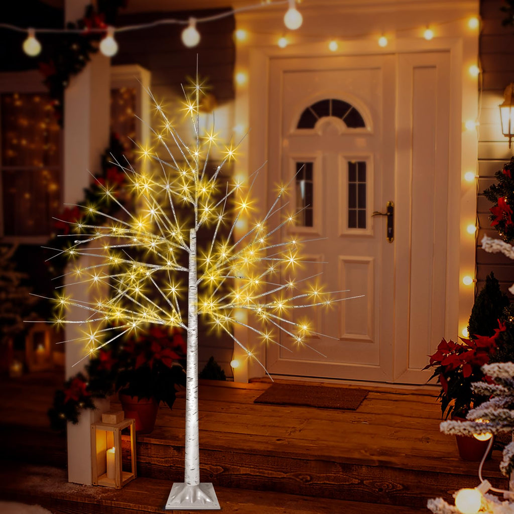 4FT LED Birch Tree with 96 Lights G85631