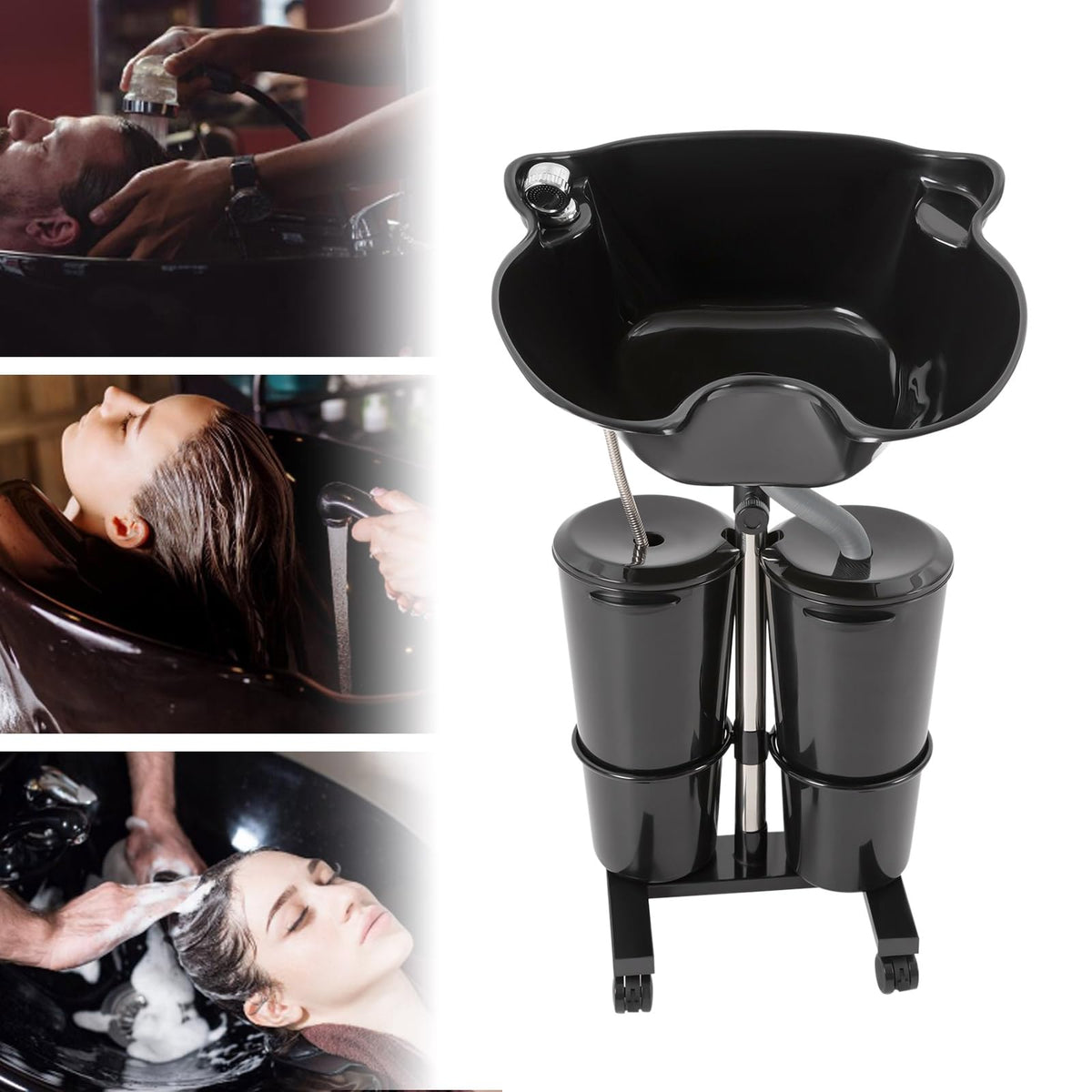 Portable Plastic Shampoo Bowl with Electric Pump R967222