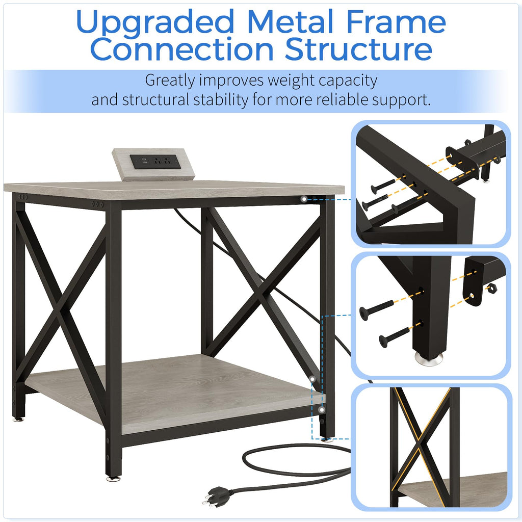 24"x23.6" Printer Stand with Power Outlet P129