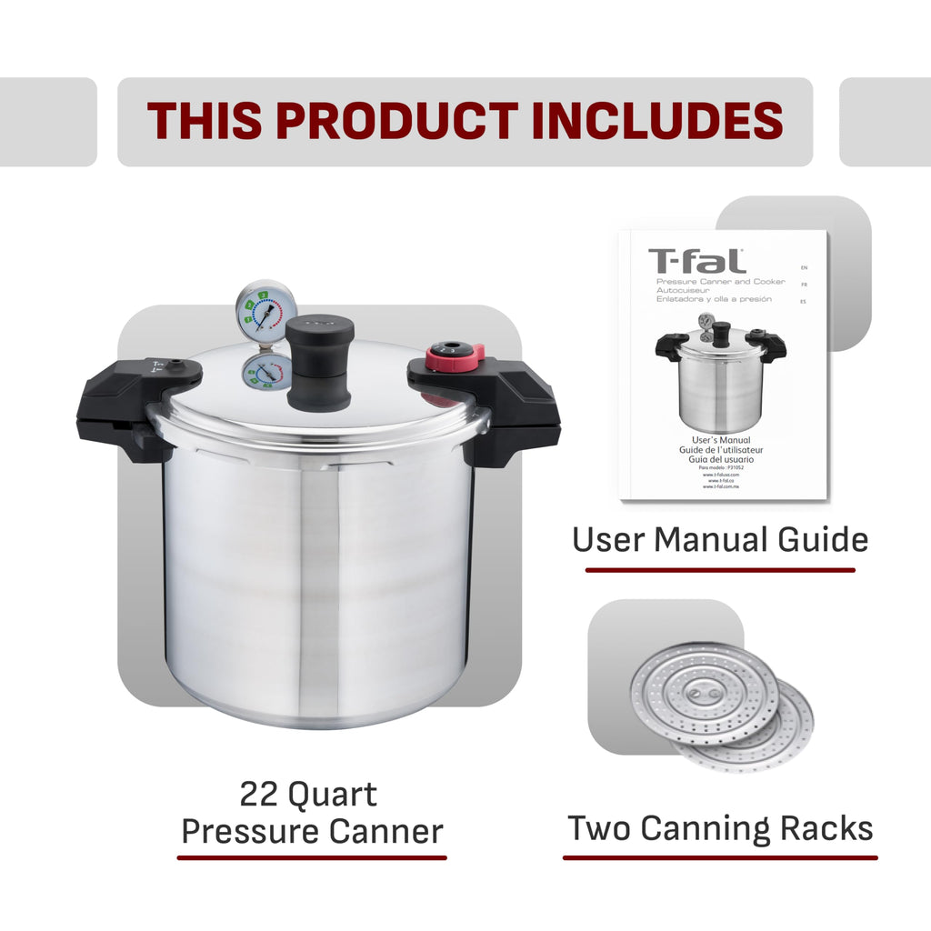 22-Quart Aluminum Pressure Canner with Racks B143