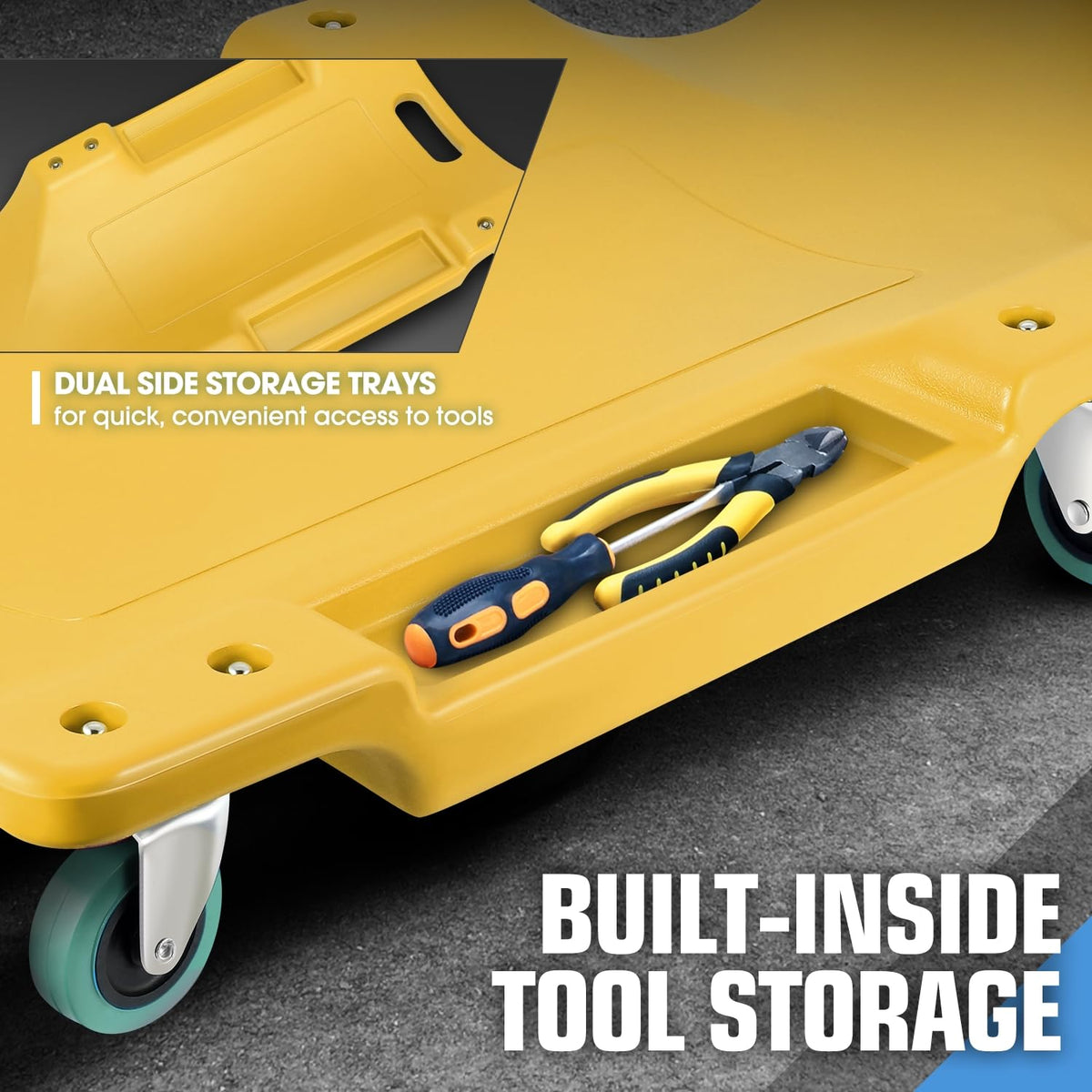 40 Inch Rolling Garage Creeper with Padded Headrest N718548