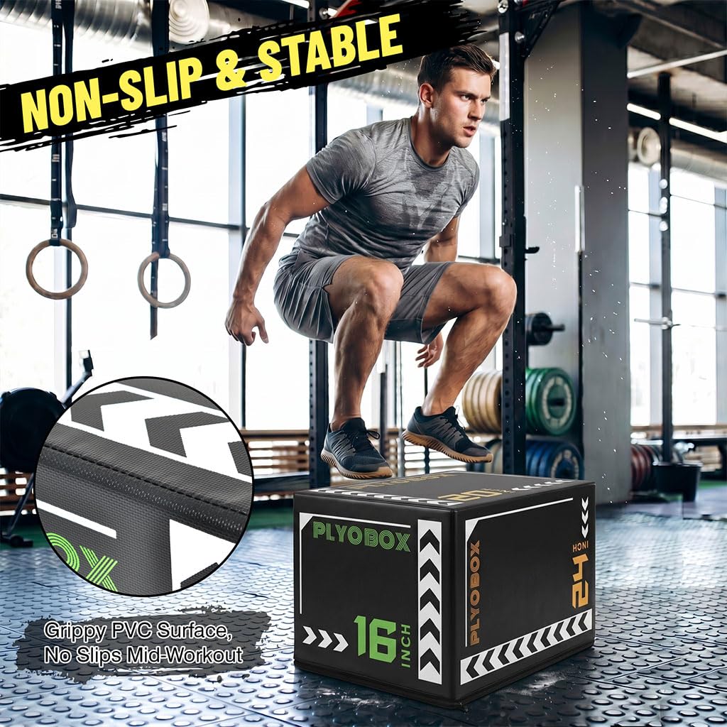 3-in-1 Foam Plyo Box with Non-Slip Cover B5105