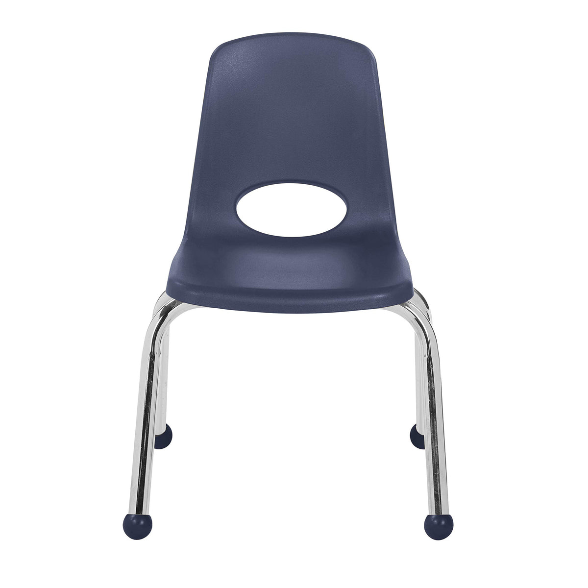 12" School Stack Chair with Ball Glides, Navy, 6-Pack A68375
