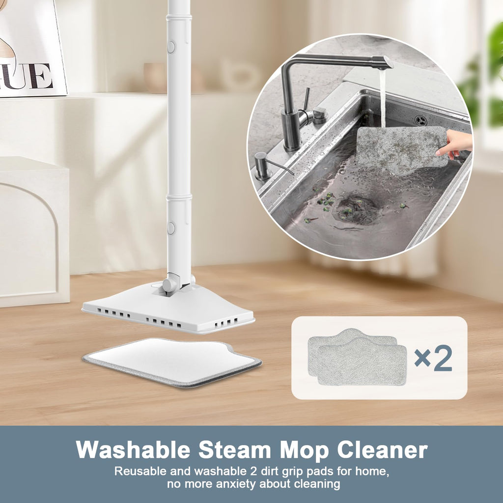 1200W Rotatable Steam Mop with 2 Modes, 400ML Tank, 23FT Cord F814