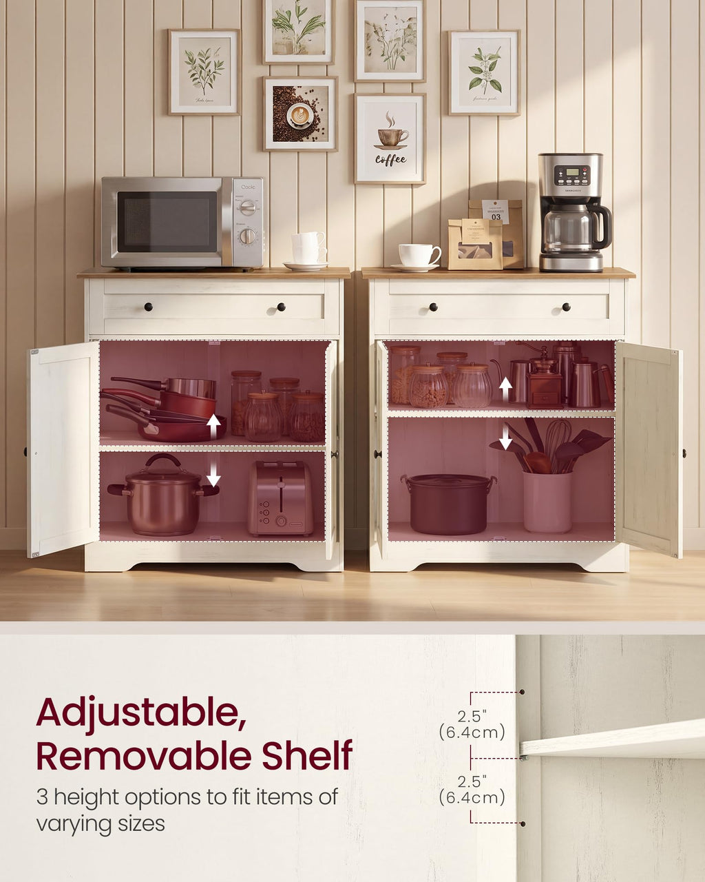 Buffet Cabinet, Sideboard, 2 Doors Q851