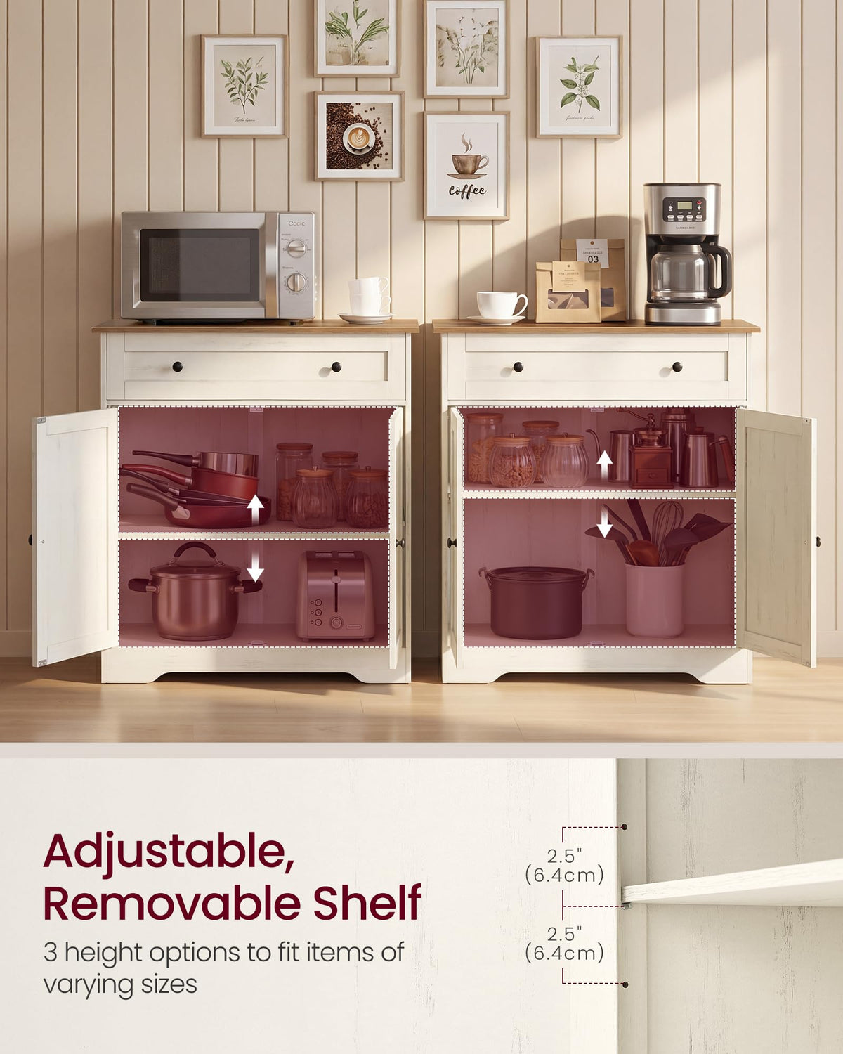 Buffet Cabinet, Sideboard, 2 Doors Q851