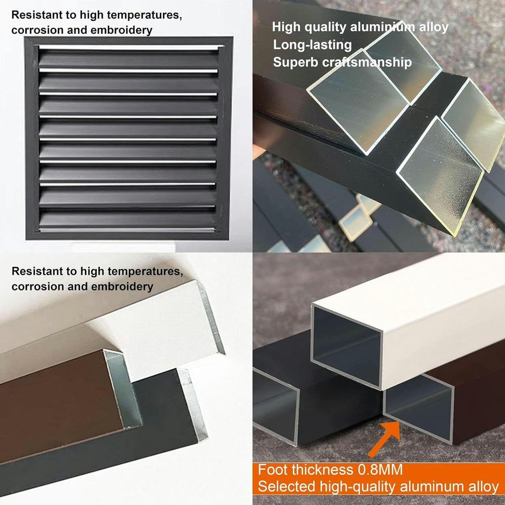 Air Conditioner Fence for Outside Units, Mini Split Pipe Cover, Aluminum AC Cover X834964