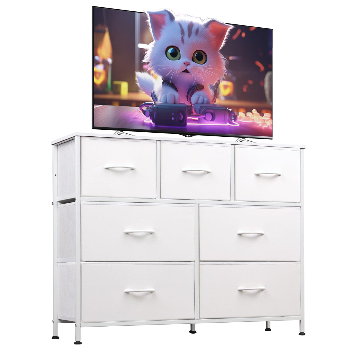 White 7 Drawer Dresser L993746
